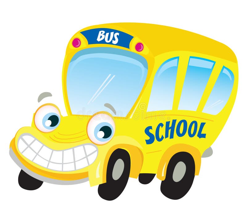 Isolated yellow school bus vector illustration