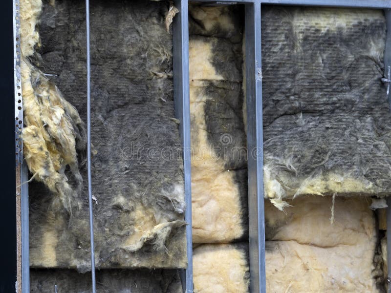 Isolating Wool House between Walls Stock Photo Image of rock, yellow