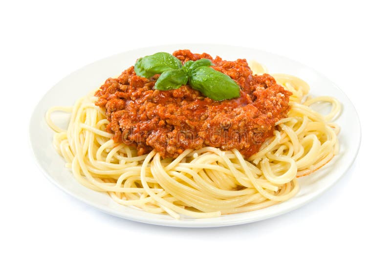 Isolationsschlauch Bewohner von Bolognese auf Weiß lizenzfreie stockfotos Isolationsschlauch Bewohner von Bolognese auf Weiß lizenzfreie stockfotos