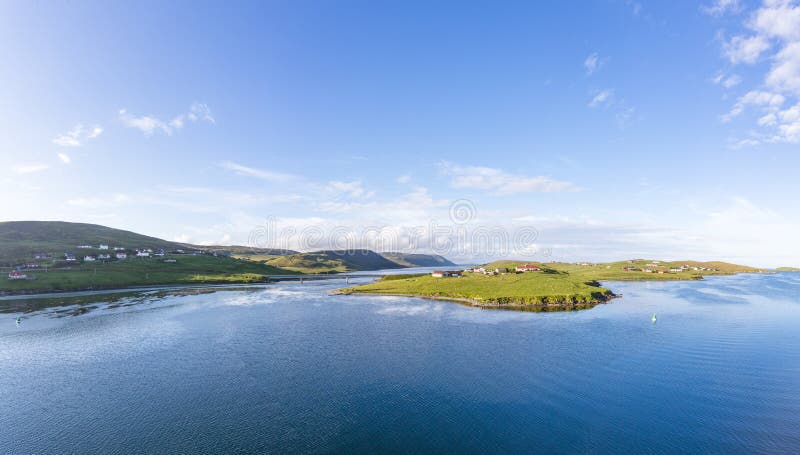 Isole Shetland Scalloway immagine stock. Immagine di palude 61781833