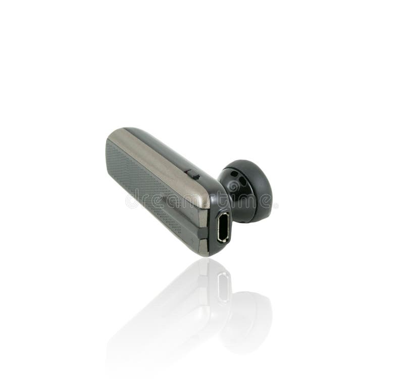 Isoleert de handless mobiele de telefoonhoofdtelefoon van Bluetooth royalty-vrije stock fotografie Isoleert de handless mobiele de telefoonhoofdtelefoon van Bluetooth royalty-vrije stock fotografie