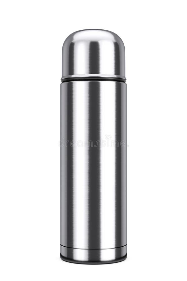 Isolerad 3d-rendering av silvermetallhölje stock illustrationer