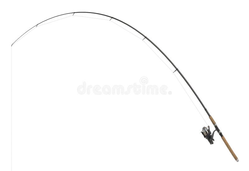 Isolated fishing pole in white back. Isolated fishing pole in white back