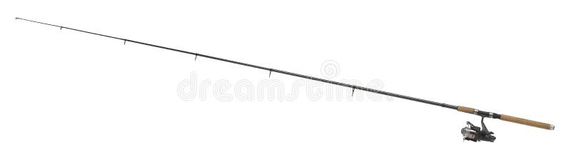 Isolated fishing pole in white back. Isolated fishing pole in white back