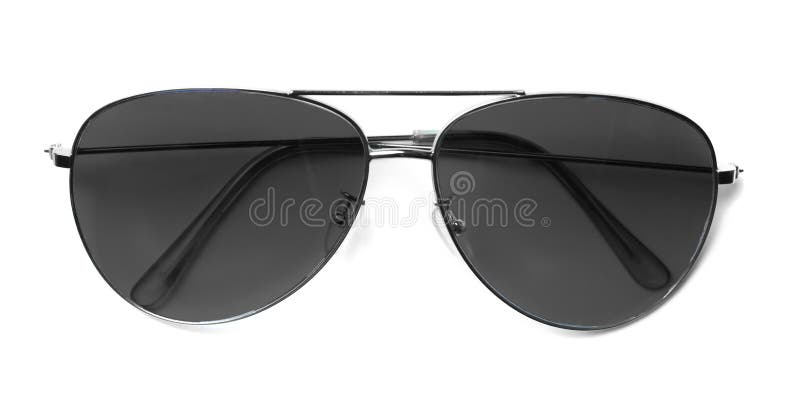 Isolerad flygare Sunglasses med svarta linser arkivbild Isolerad flygare Sunglasses med svarta linser arkivbild