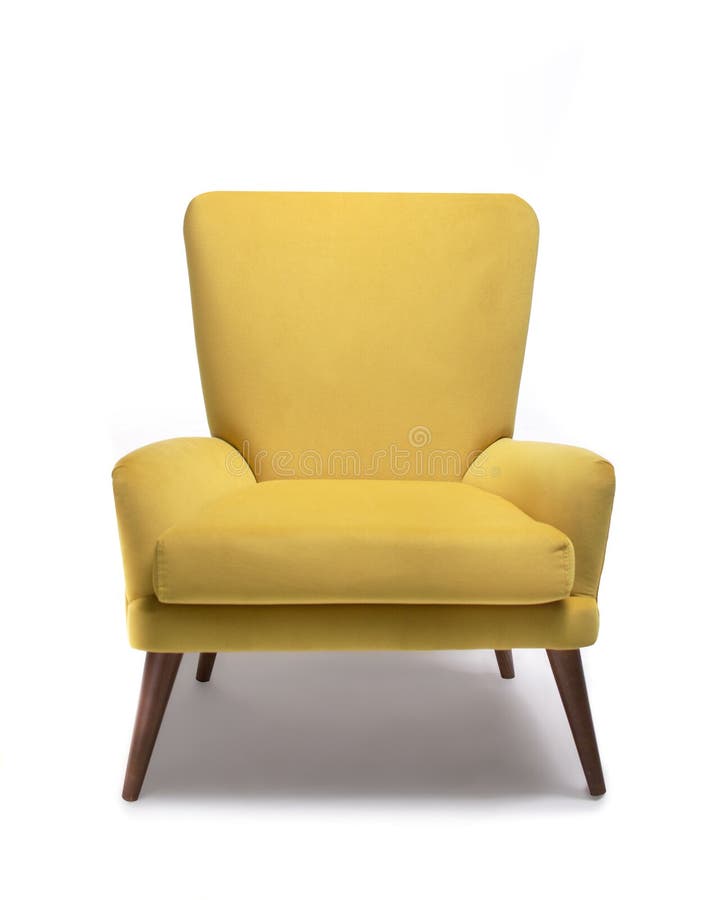 Isolerad gul stol