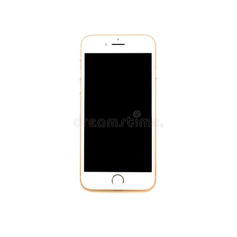 isolerad guld för iPhone 8 färdig royaltyfri foto isolerad guld för iPhone 8 färdig royaltyfri foto