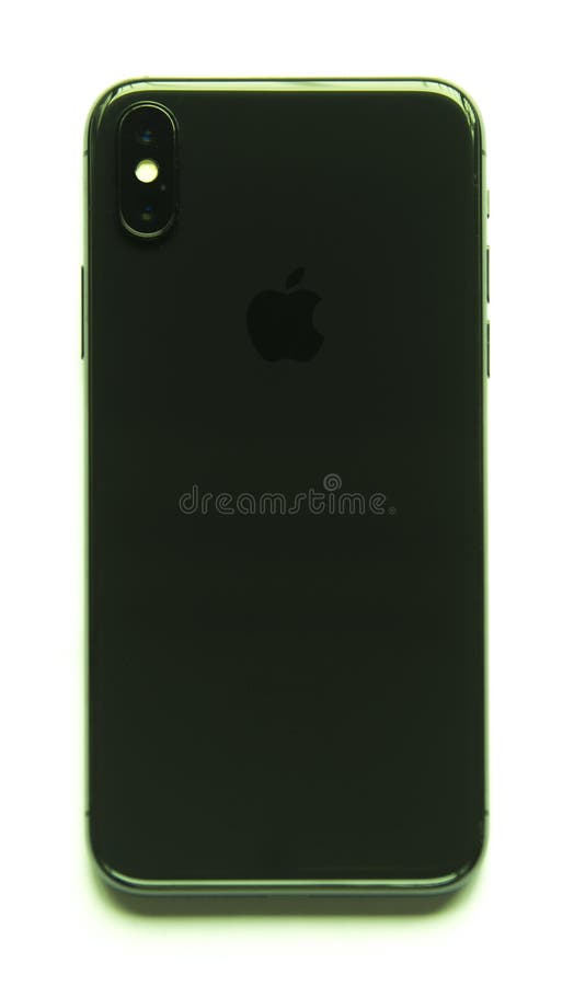 Isolerad Iphone X tillbaka sikt arkivfoto Isolerad Iphone X tillbaka sikt arkivfoto