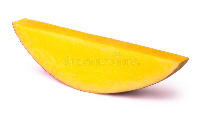 Isolerad mangoskiva arkivbild Isolerad mangoskiva arkivbild