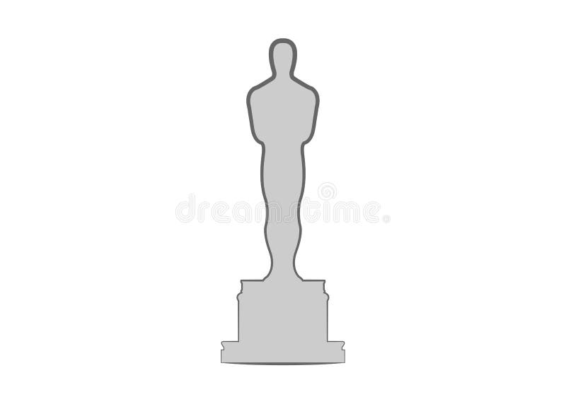 Academy award icon in flat style isolated. Silhouette statue icon. Films and cinema symbol stock illustration. Academy award icon in flat style isolated. Silhouette statue icon. Films and cinema symbol stock illustration