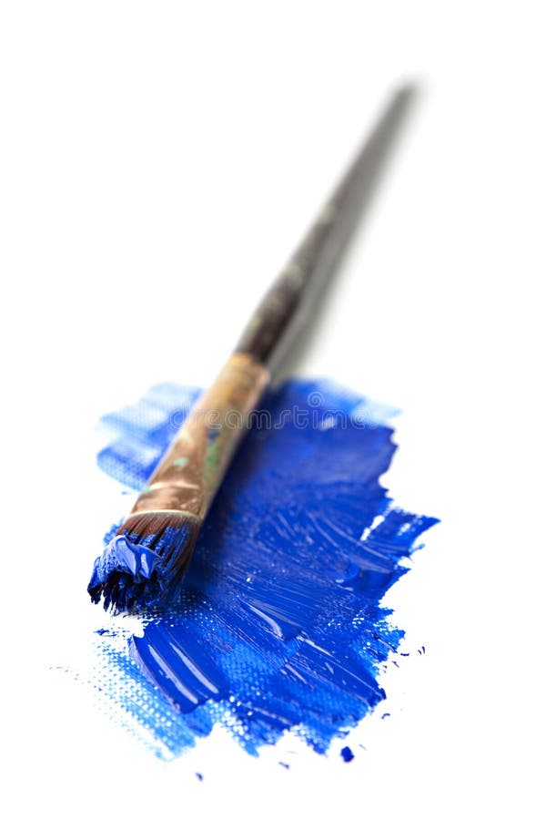 isolerad paintbrushperspektivwhite arkivfoto isolerad paintbrushperspektivwhite arkivfoto