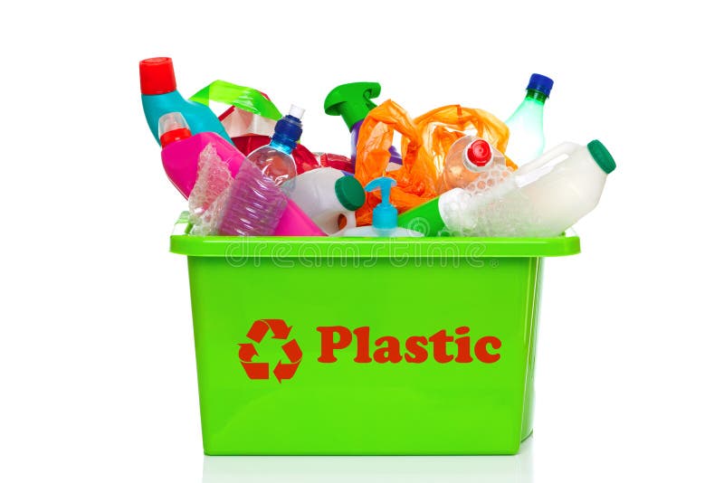 Isolerad plast- för fack som green återanvänder white royaltyfri foto