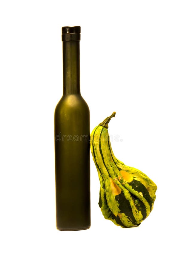 isolerad pumpazucchini för flaska dekorativt exponeringsglas royaltyfria foton isolerad pumpazucchini för flaska dekorativt exponeringsglas royaltyfria foton