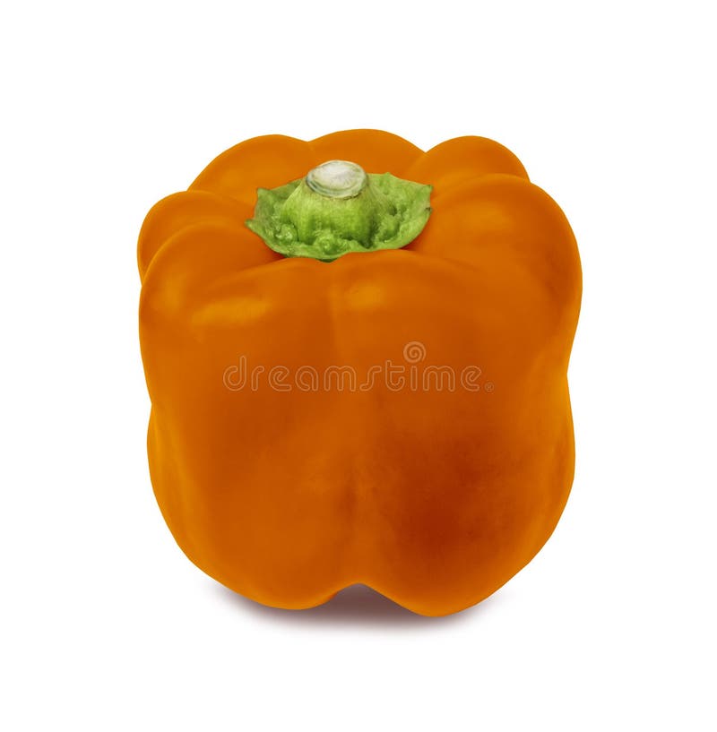 Isolerad spansk peppar för söt apelsin Aptitretande ny grönsak arkivfoton Isolerad spansk peppar för söt apelsin Aptitretande ny grönsak arkivfoton