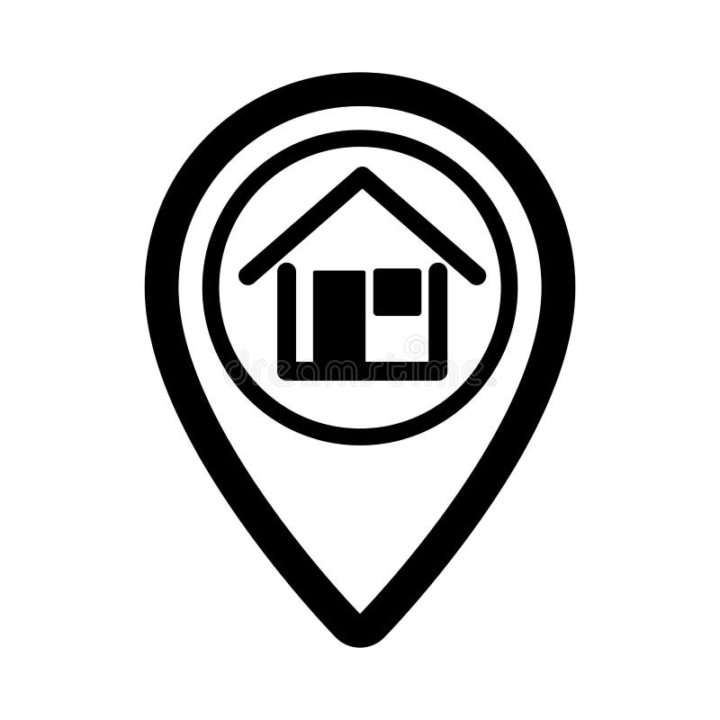 Isolerad symbol för stift fastighet royaltyfri illustrationer Isolerad symbol för stift fastighet royaltyfri illustrationer