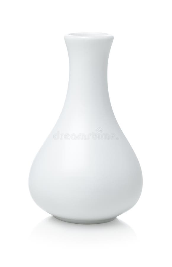 White vase isolated on a white background. White vase isolated on a white background