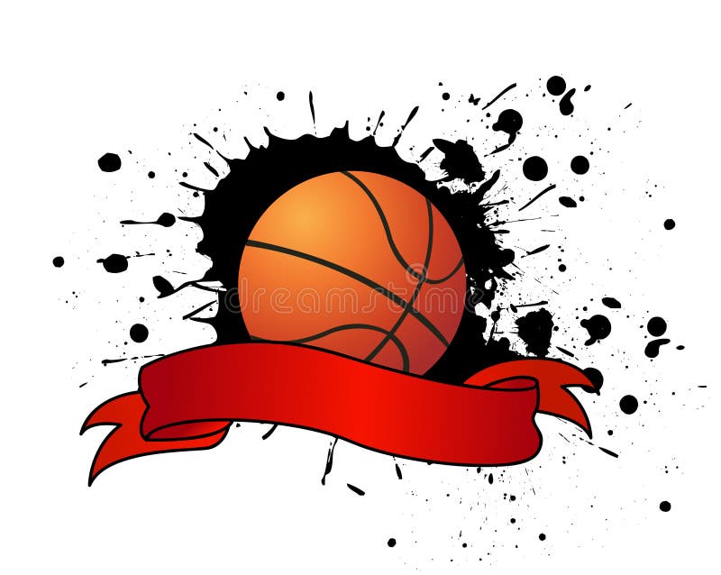 Isolerad vektorbasket vektor illustrationer