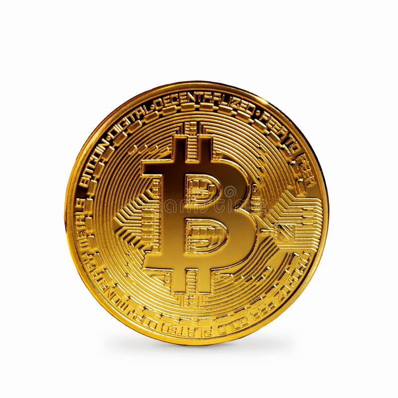 Isolerat Bitcoin mynt vektor illustrationer