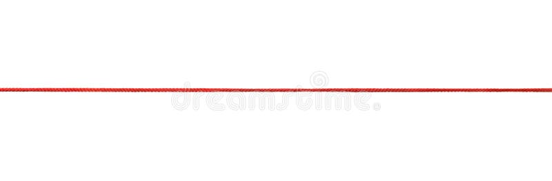 Long straight red rope isolated on white. Long straight red rope isolated on white