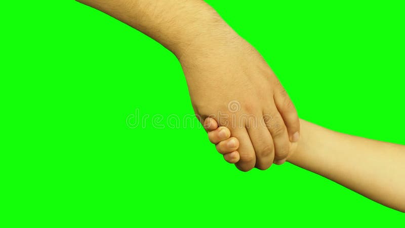Isolerat sammanfoga för barn- och vuxen människahänder