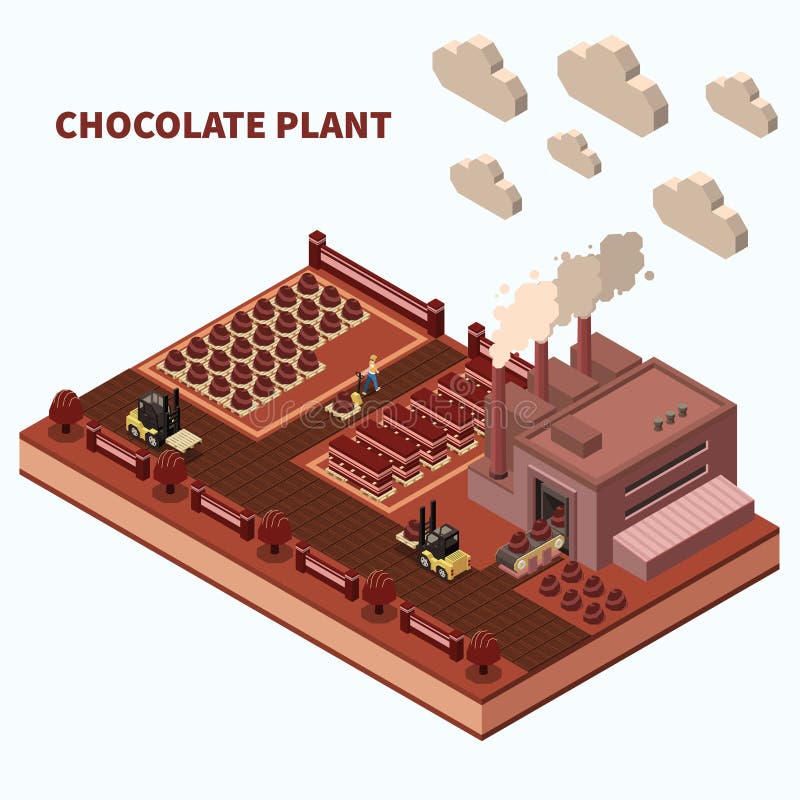 Isomerbakgrund för chokladväxt royaltyfri illustrationer