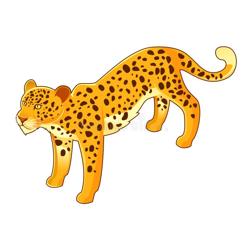 Isometri leopard icon stock vector. Illustration of creature - 77859980