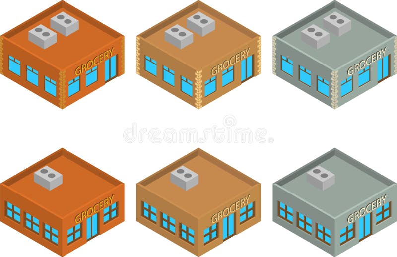 Isometric building stock illustration