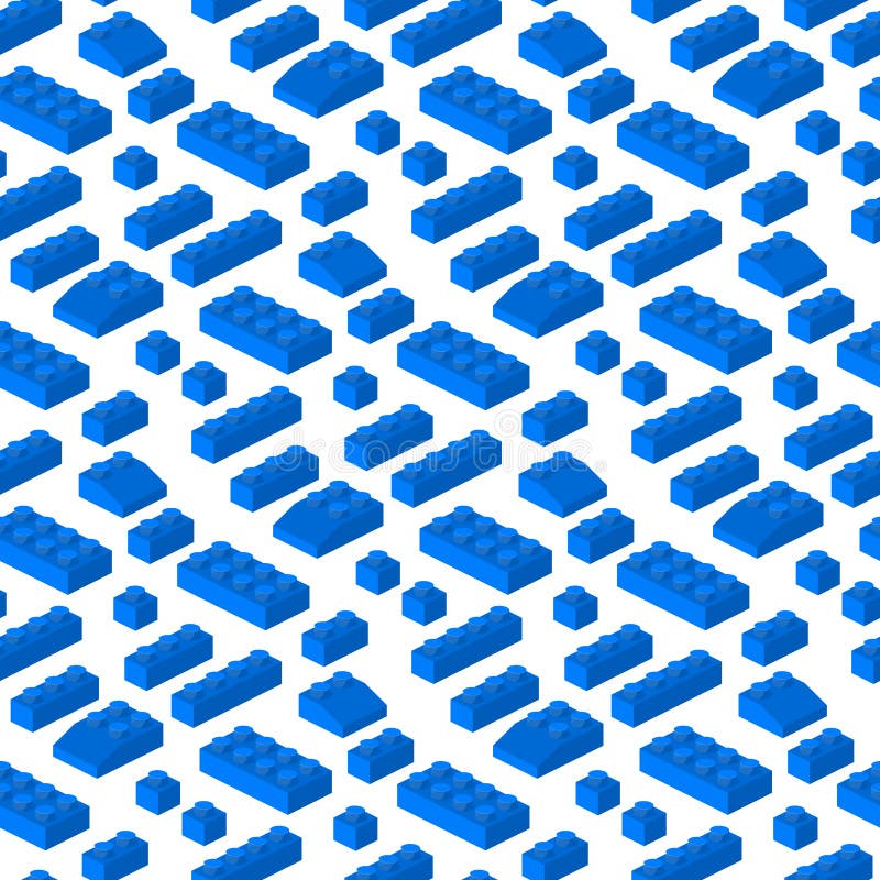 Isometric constructor blocks 3d seamless pattern background preschool build cubic vector illustration. royalty free illustration Isometric constructor blocks 3d seamless pattern background preschool build cubic vector illustration. royalty free illustration