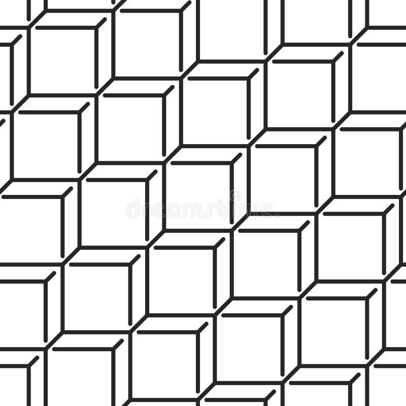Isometric cube pattern vector illustration