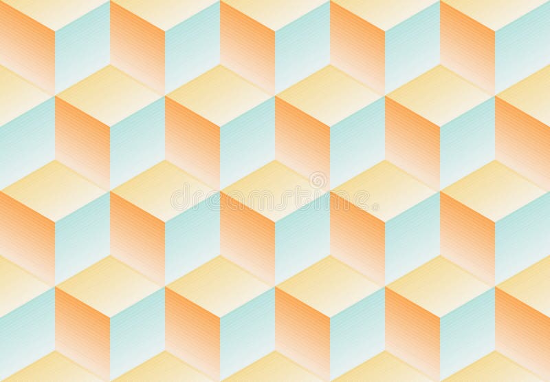 Isometric cube shape pattern in summer. stock photography