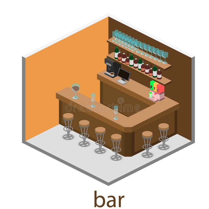 Stand around. Изометрический бар. Isometric Bar. Бар внутри at2 рисунок. Isometric 3d Table.