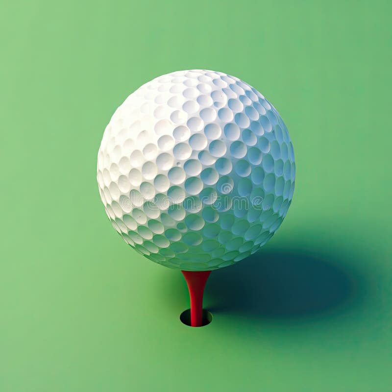 An isometric depiction of a golf ball stock illustration