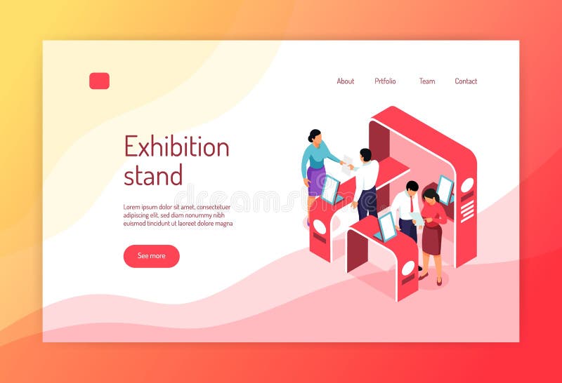 Expo Concept Banner Website stock illustration