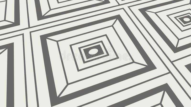 Isometric geometric square pattern. Abstract architectural texture, vector design Generative AI stock illustration