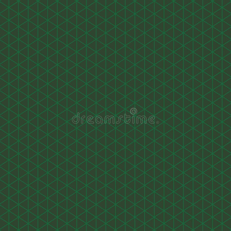 Isometric Grid White on a Green Background. Stock Vector Illustration