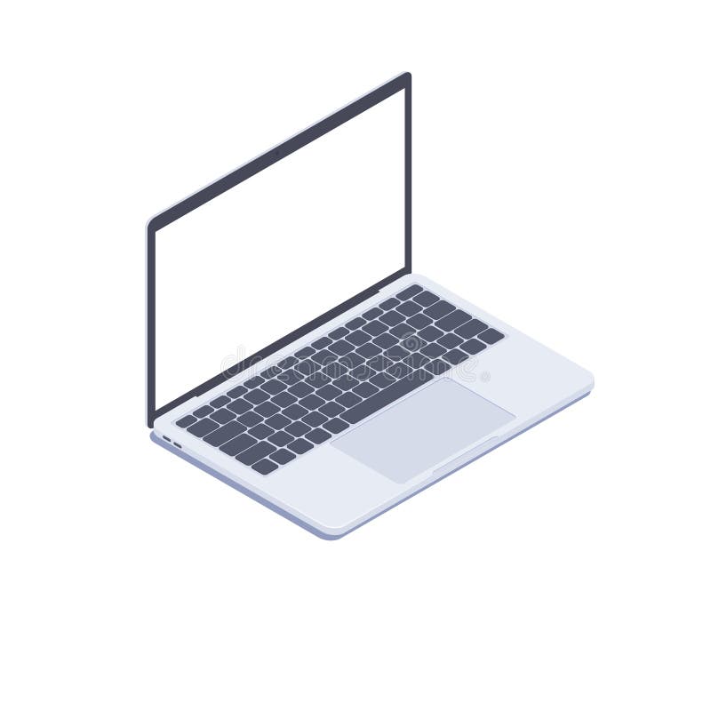 Isometric Laptop. Vector 3d isometric laptop computer. royalty free illustration