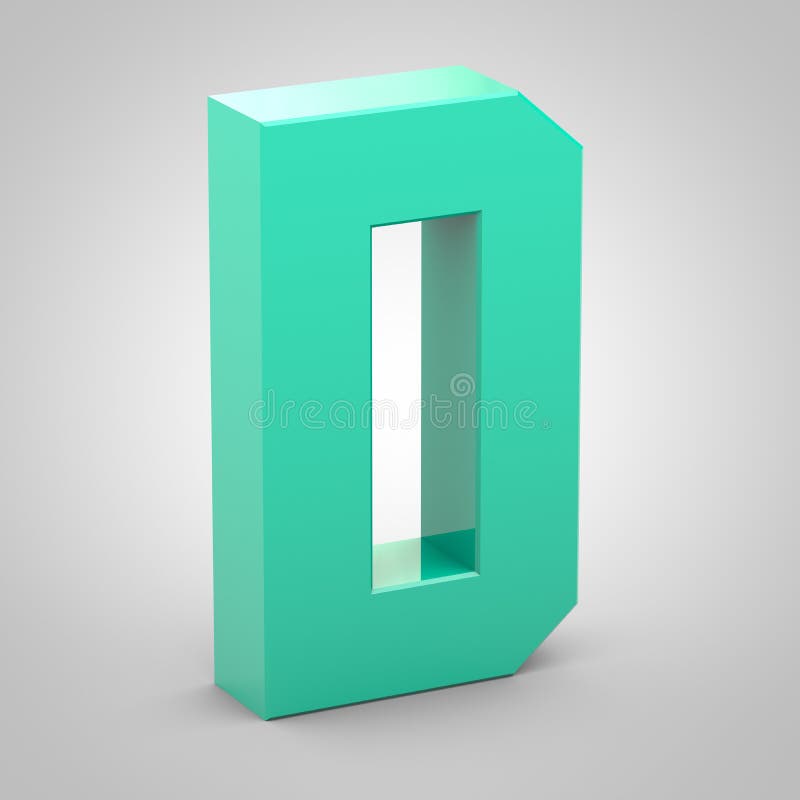 Isometric Letter D Uppercase on White Background Stock Illustration ...