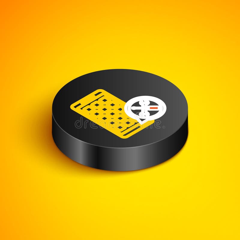 Isometric line mobile apps with screwdriver and wrench icon isolated on yellow background adjusting service setting maintenance vector illustratie