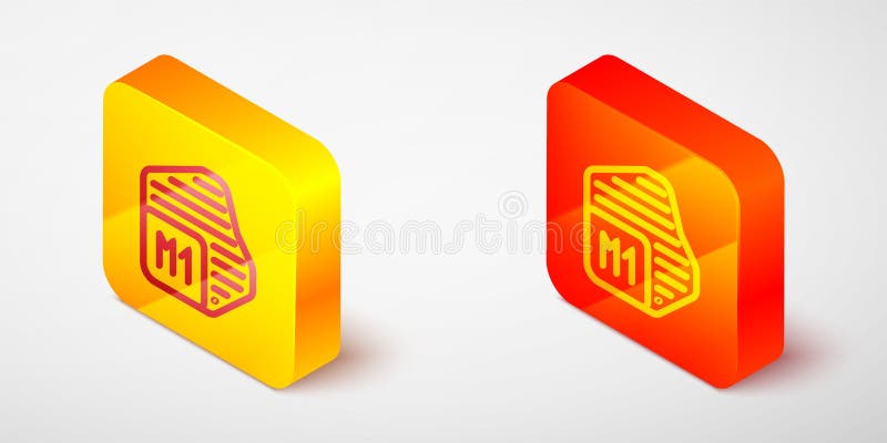 Isometric line Processor icon isolated on grey background. CPU, central processing unit, microchip, microcircuit vector illustration