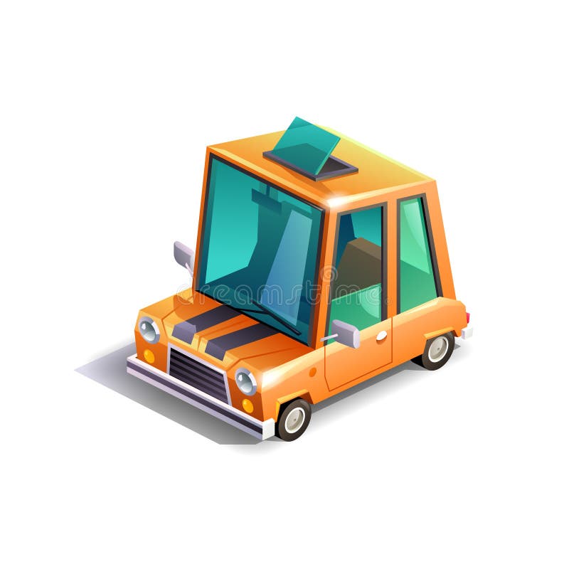 Isometric mini samochód ilustracja wektor Isometric mini samochód ilustracja wektor