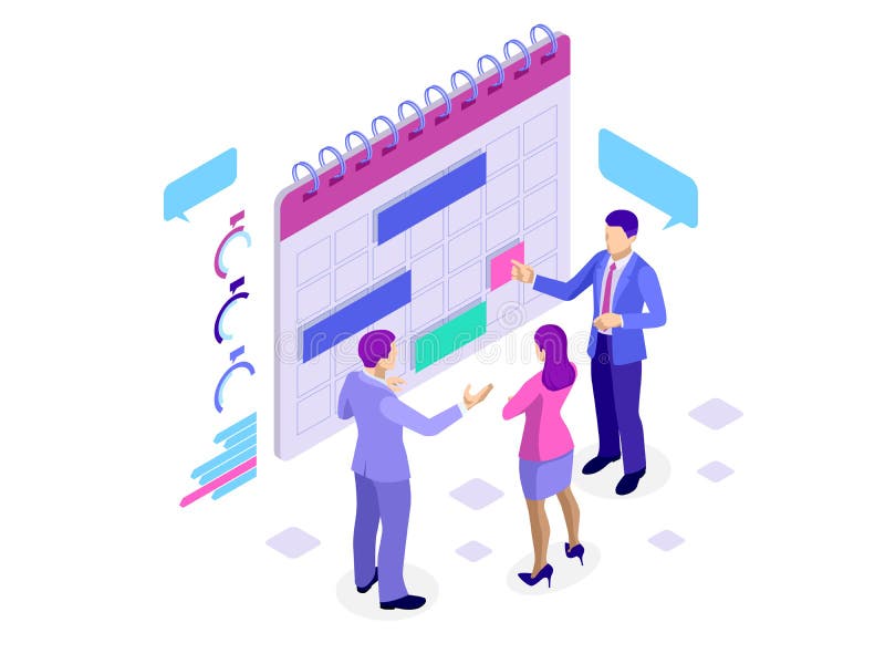 Isometric online biznesowy rozkład, planuje rozkład, wiadomość, przypomnienie i wydarzenia pojęcie, również zwrócić corel ilustra royalty ilustracja Isometric online biznesowy rozkład, planuje rozkład, wiadomość, przypomnienie i wydarzenia pojęcie, również zwrócić corel ilustra royalty ilustracja