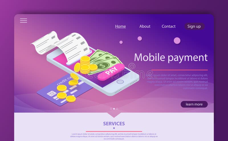 Isometric online płatniczy online pojęcie Pieniądze przelewanie przez smartphone app ilustracji Isometric online płatniczy online pojęcie Pieniądze przelewanie przez smartphone app ilustracji