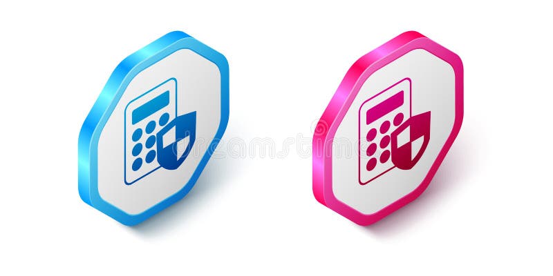 Isometric Security system control panel with display icon isolated on white background. Keypad of security system for royalty free illustration