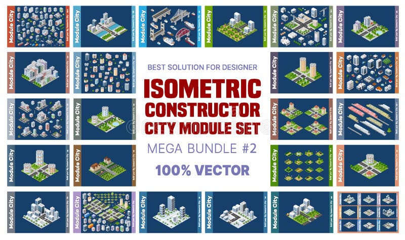 Isometric set of blocks module of areas