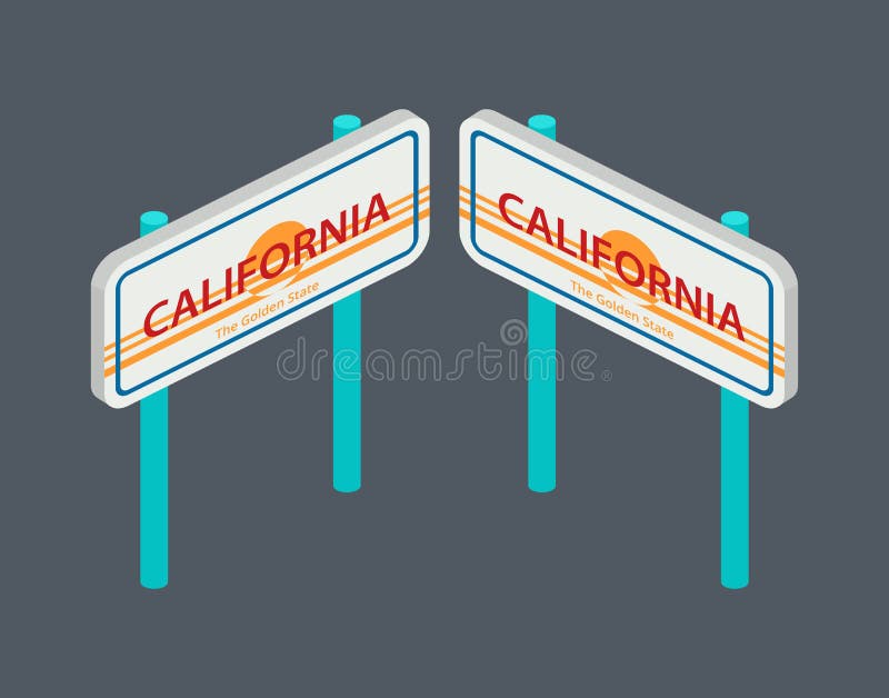 Isometric Set of Pillars with Arrows Indicating the Direction of