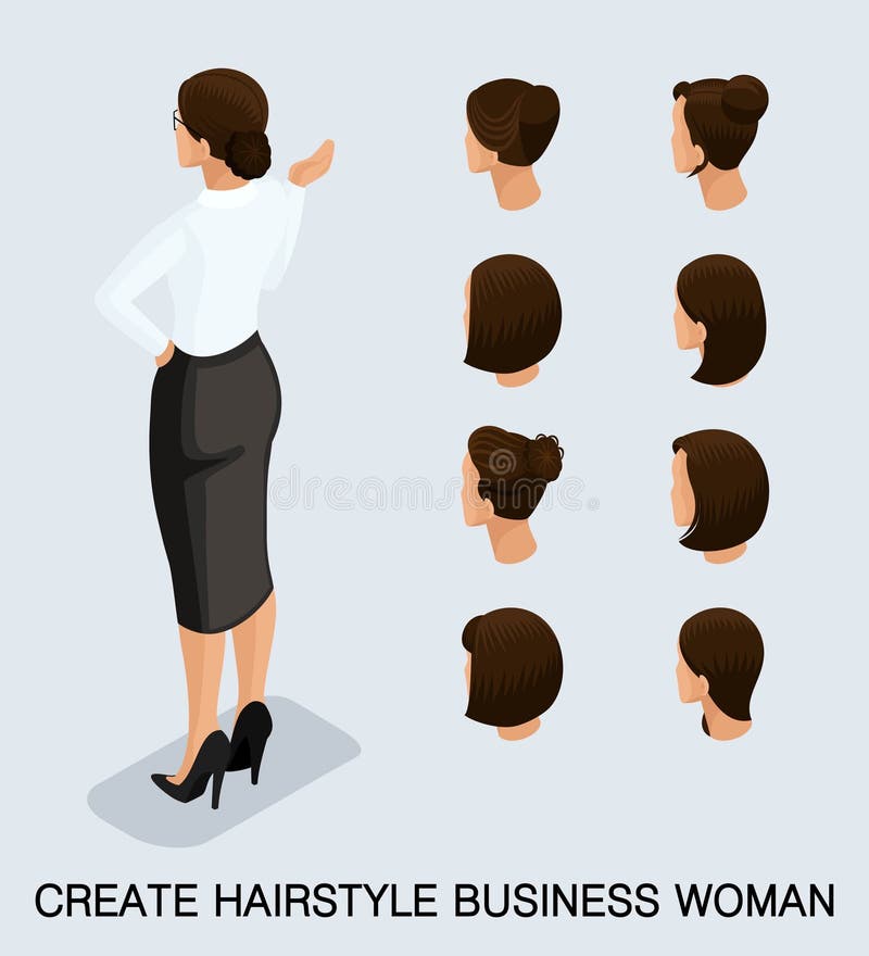 Isometric Set Women`s Haircuts