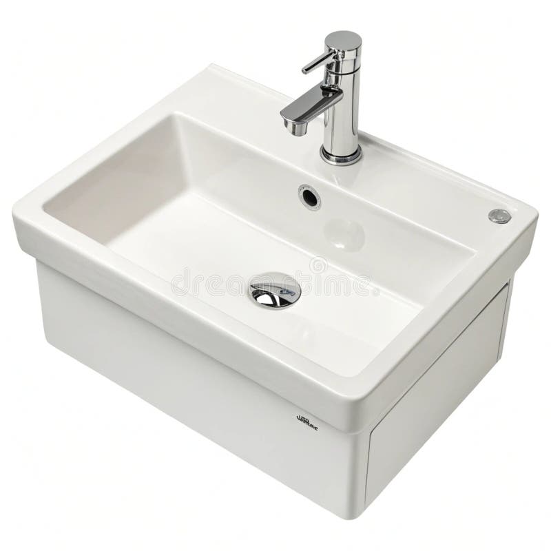 An isometric illustration of a sink, isolated on a white background, ideal for kitchen or bathroom design, home decor, and utilities visuals. Sink ideal illustrations