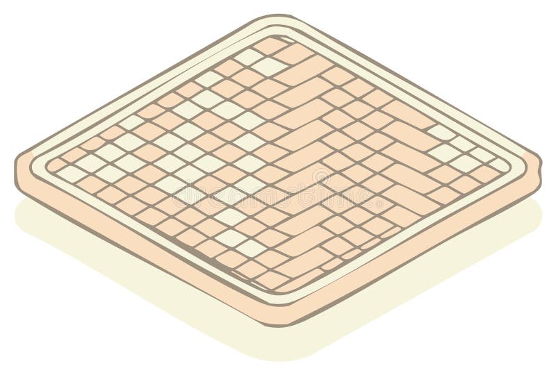 Isometric Square Weave Pattern Graphic Design in Pastel Tones vector illustration