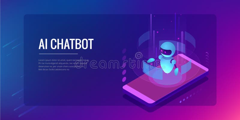 Isometric sztuczna inteligencja Chatbot i przyszłościowy marketing AI i biznesowy IOT pojęcie Dialog pomocy usługa ilustracji Isometric sztuczna inteligencja Chatbot i przyszłościowy marketing AI i biznesowy IOT pojęcie Dialog pomocy usługa ilustracji