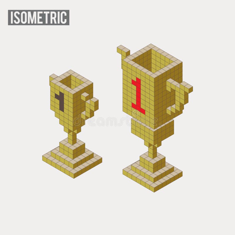 Isometric trophy in two different versions